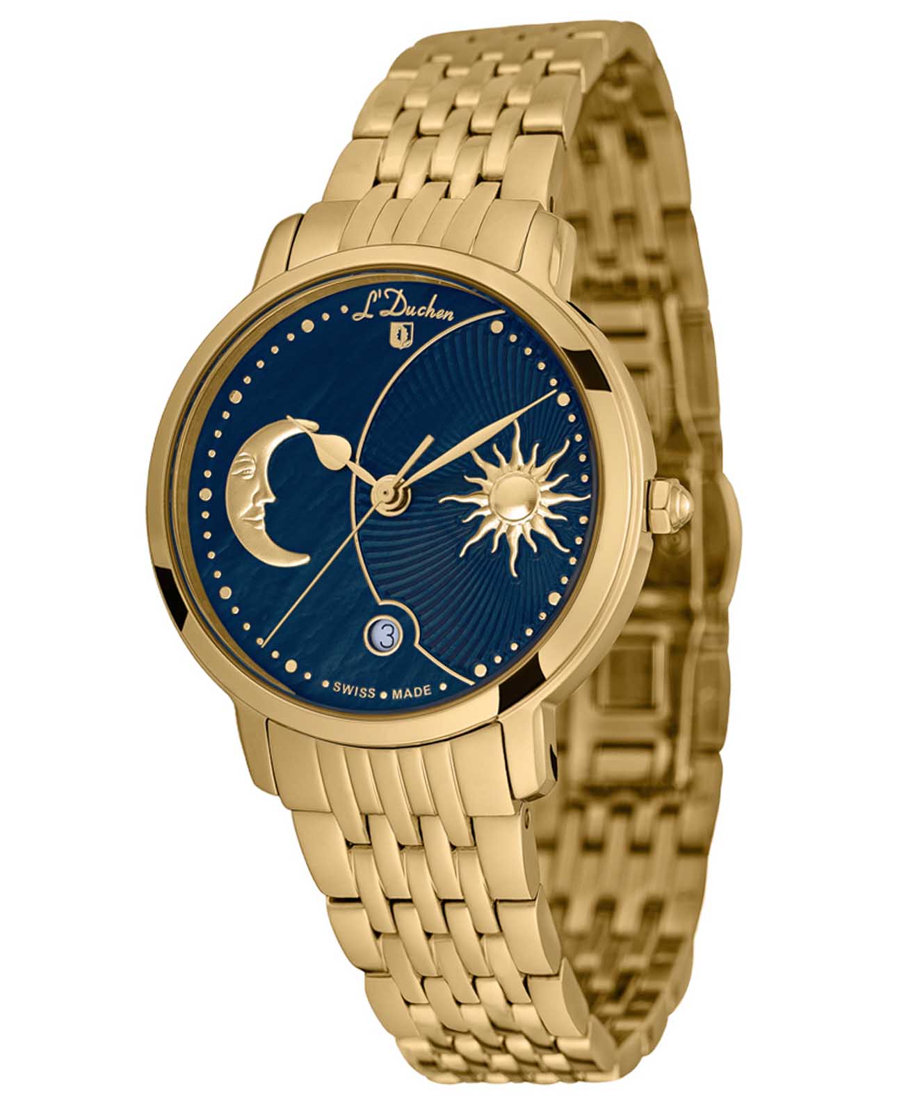 L'Duchen L'Duchen Day & Night D 781.20.37 , наручные женские часы фото под углом